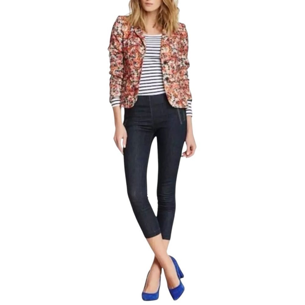 J BRAND Katrine Front Zipper Detail Cropped Capri Jeans